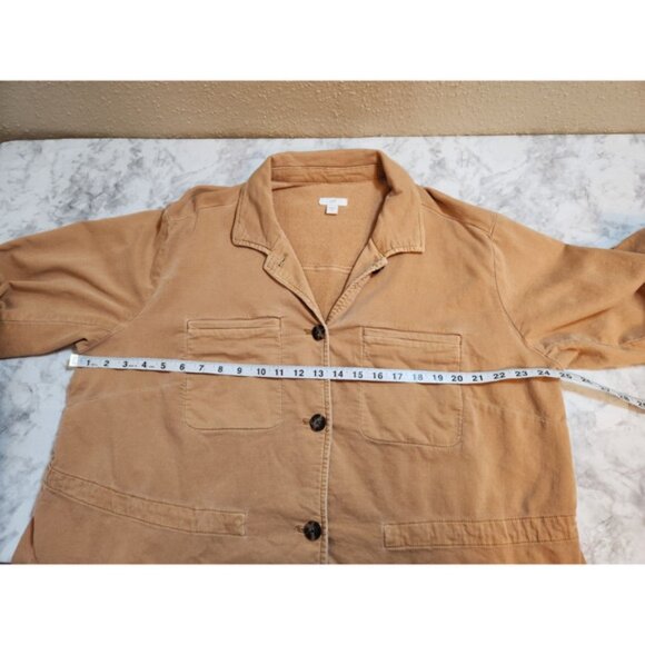 J. Jill Women's Light‎ Toffee Garment-Dyed Anorak Utility Jacket Size XL - Picture 5 of 6